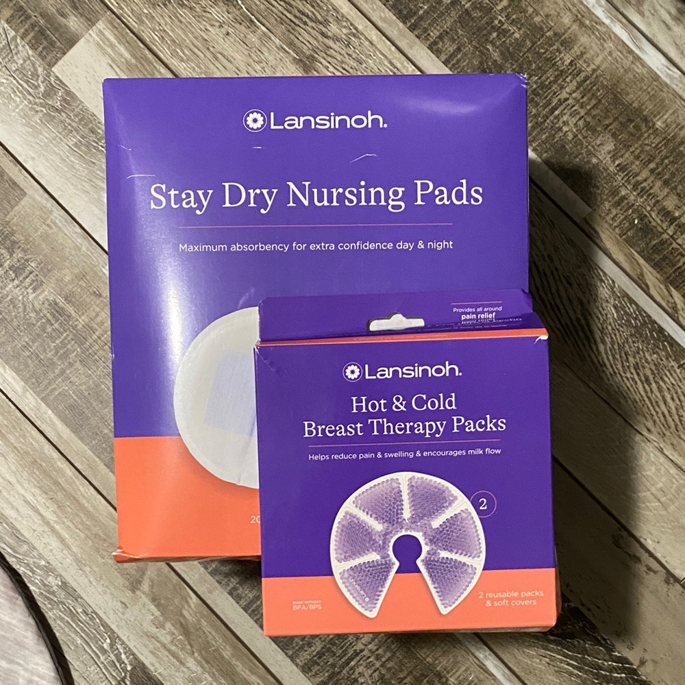 NIB 🍼Lansinoh Nursing Pads and Therapy Packs - Purple and Orange
